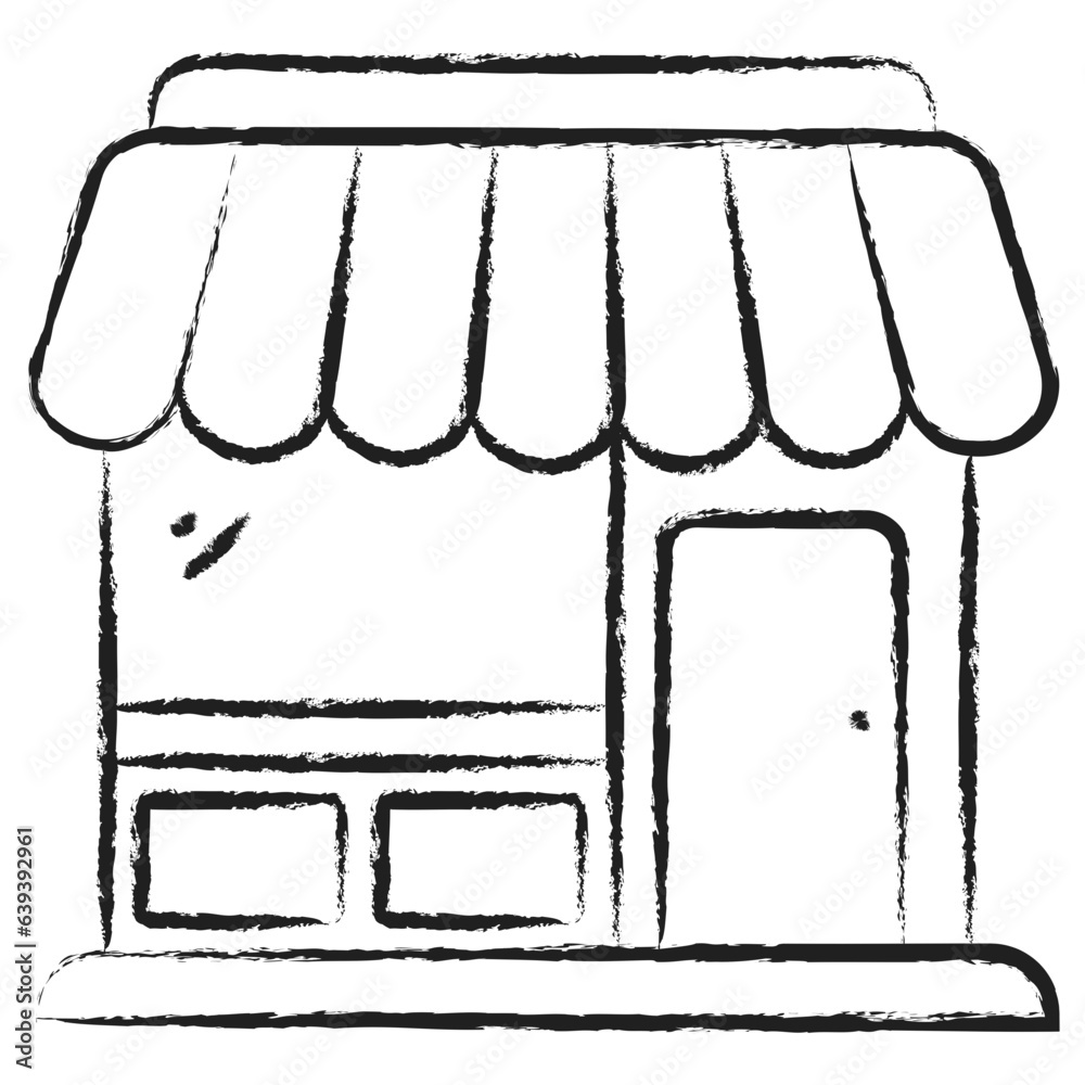 Hand drawn Coffee shop icon