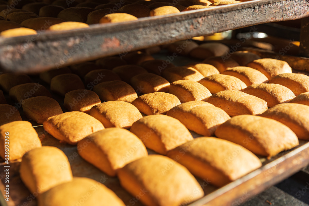 Fotografie Rolls on a tray at a Cairo bakery.