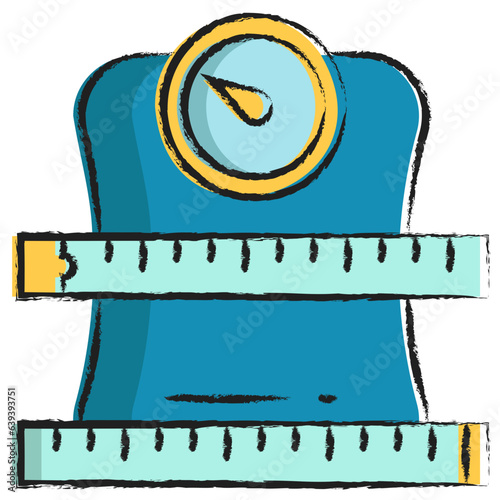 Hand drawn Under weight icon