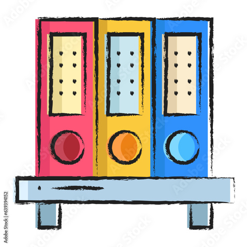Hand drawn Book rack icon