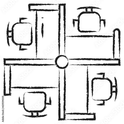 Hand drawn Office cubicle icon