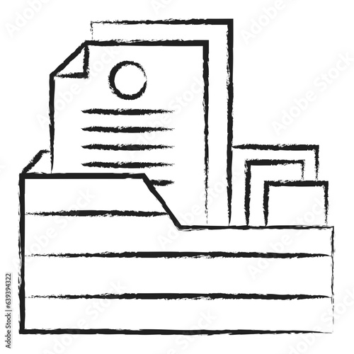 Hand drawn paper rack icon