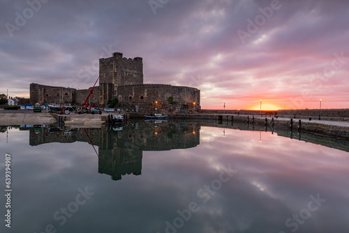 Carrickfergus Castle at Sunrise, Northern Ireland photo