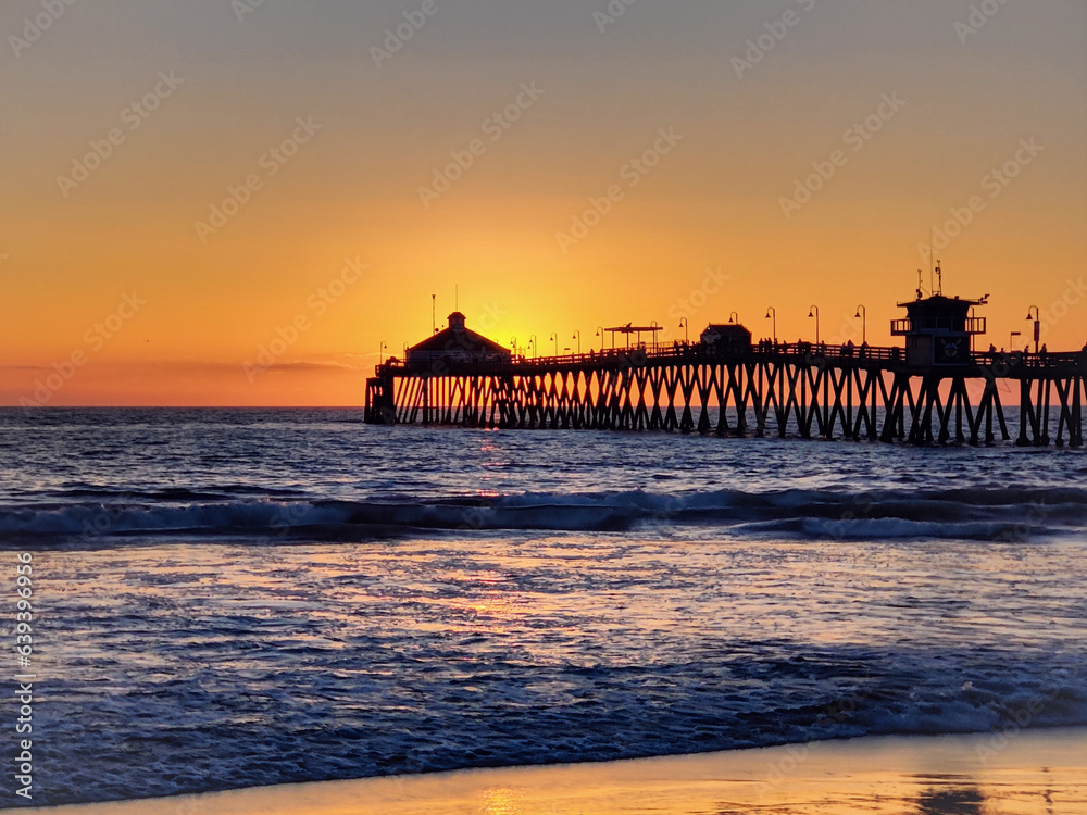 Sunset at Imperial Beach Pier California