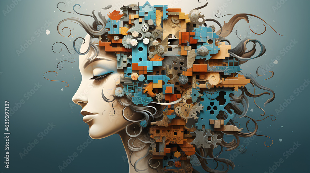 Enchanting Puzzle Illustration: Imaginative Artwork of a Girl Engaging in Playful Problem Solving Enchanting Puzzle Illustration: Imaginative Artwork of a Girl Engaging in Playful Problem Solving