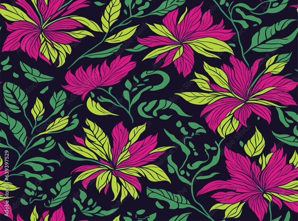 seamless pattern of abstract flower petals design. generative ai seamless pattern of abstract flower petals design. generative ai