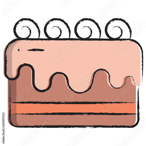 Hand drawn Butterscotch Pastry icon