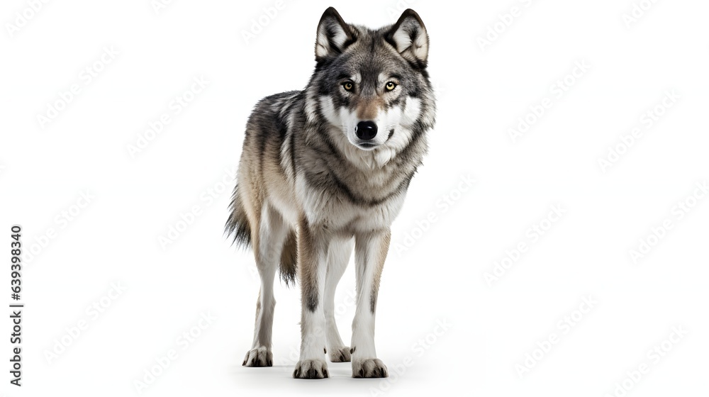 wolf on a white background
