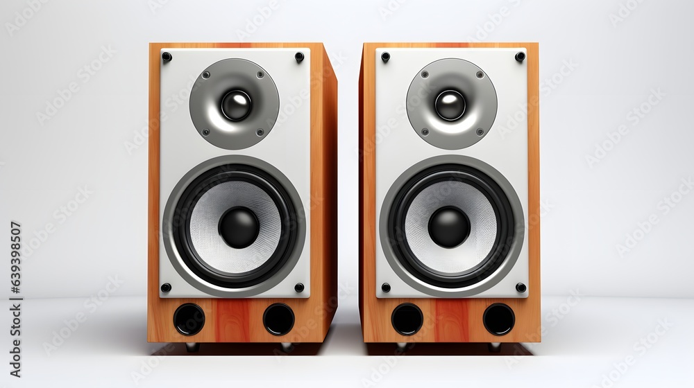 speakers on a white background speakers on a white background
