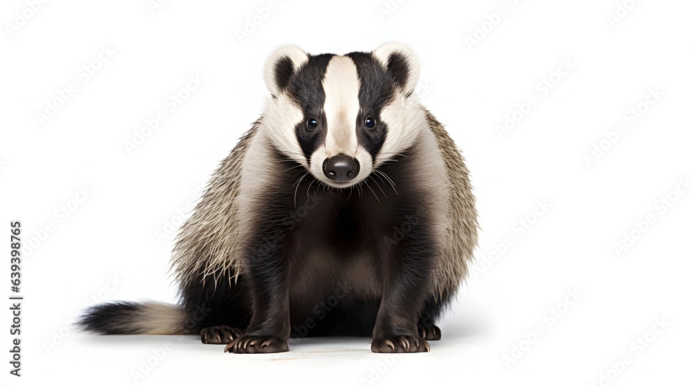 badger on a white background