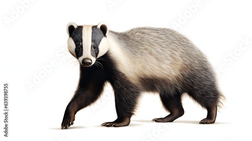 badger on a white background