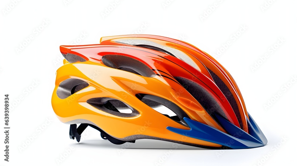 Fototapeta premium bike helmet on a white background