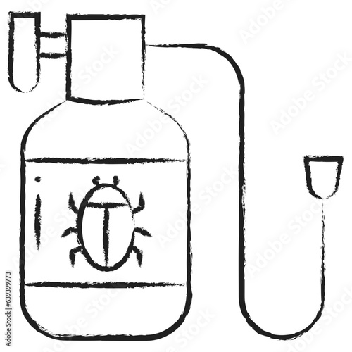 Hand drawn bug spray icon