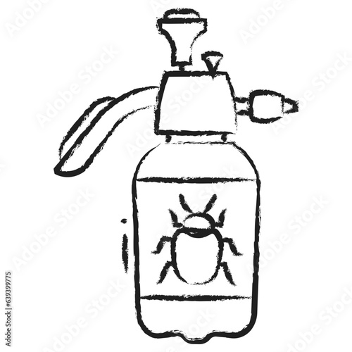 Hand drawn bug spray icon
