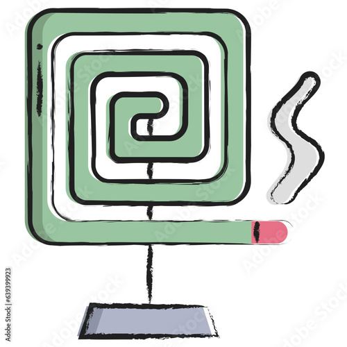 Hand drawn mosquito coil icon