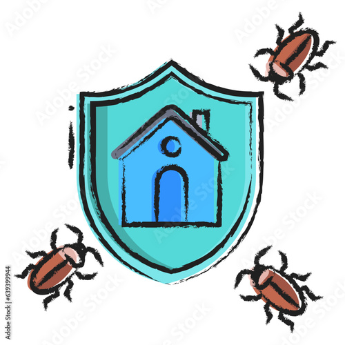 Hand drawn Pest free icon