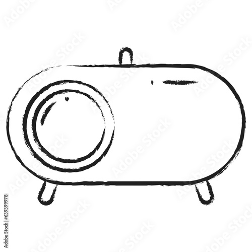 Hand drawn Cat litter box icon