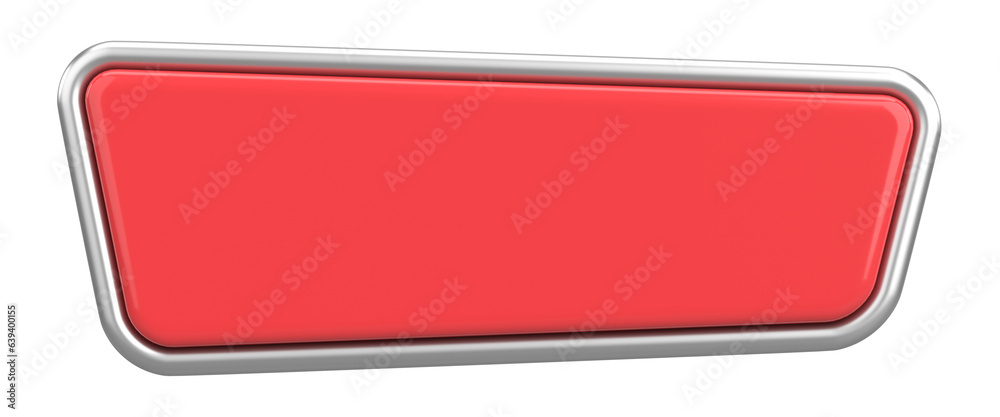 3D button. Empty button. 3D illustration.