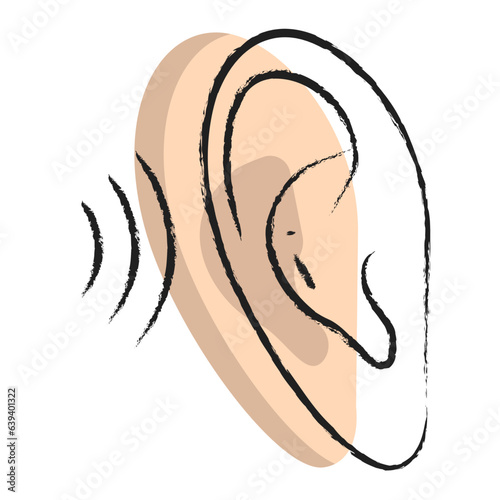 Hand drawn acoustics icon