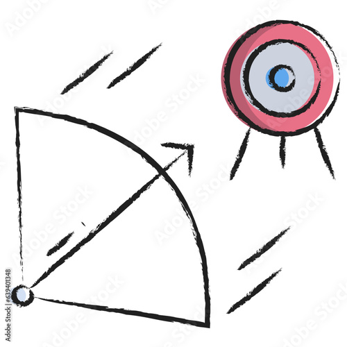 Hand drawn Elastic force icon