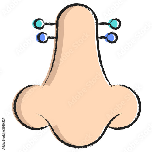 Hand drawn Nose Piercing icon