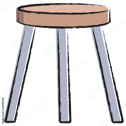Hand drawn Stool icon