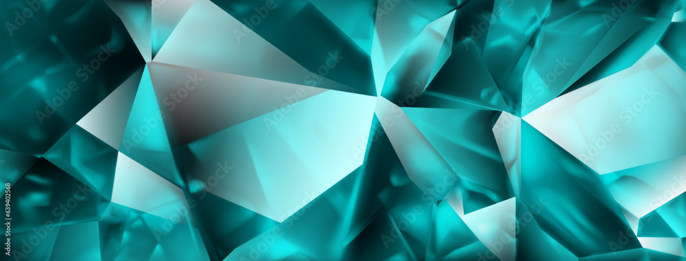 Abstract crystal background in light blue colors with highlights on the facets and refracting of light Abstract crystal background in light blue colors with highlights on the facets and refracting of light