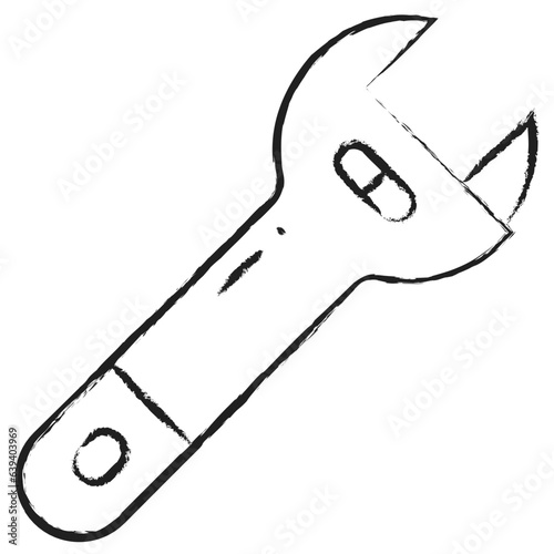 Hand drawn Wrench icon © Icongeek26