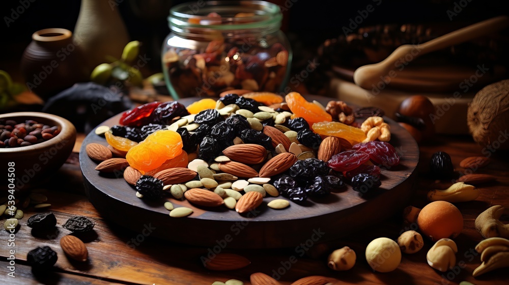 This trail mix is made with raw, natural ingredients like nuts and fruits.