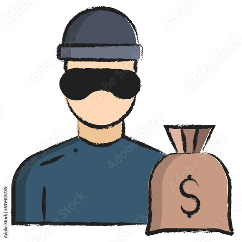 Hand drawn Criminal icon