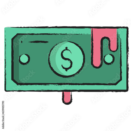 Hand drawn Blood Money icon