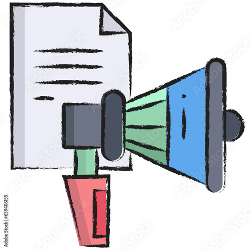 Hand drawn Advertising icon