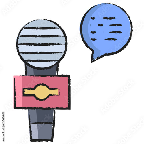 Hand drawn Microphone icon