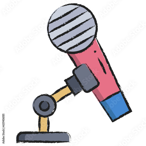 Hand drawn Microphone  icon