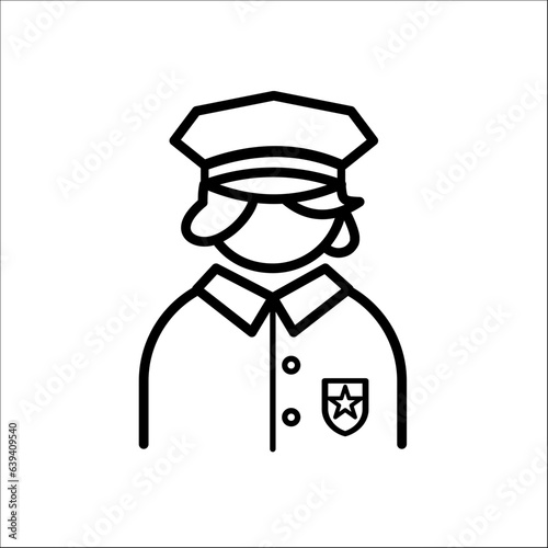 policewoman - vector icon