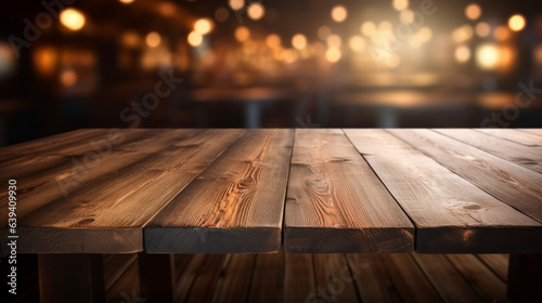 A beautifully lit wooden table