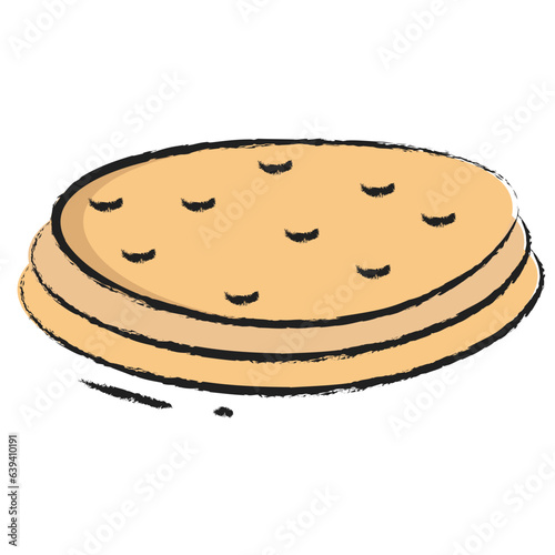 Hand drawn Roti Canai icon