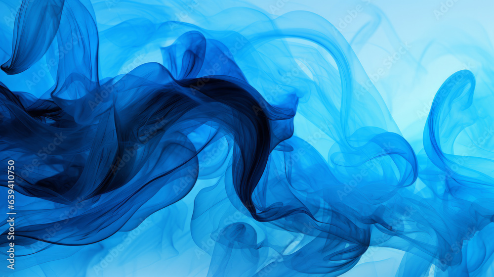 Obraz premium Blue smoke on a blue background