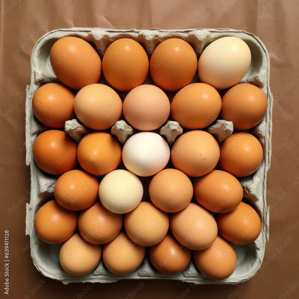 A carton of fresh eggs scrambled and fluffy.
A carton of fresh eggs scrambled and fluffy.