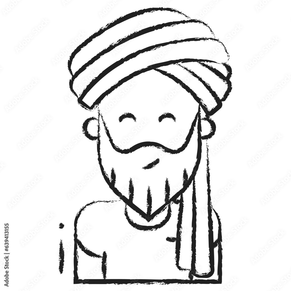 Obraz premium Hand drawn Men icon