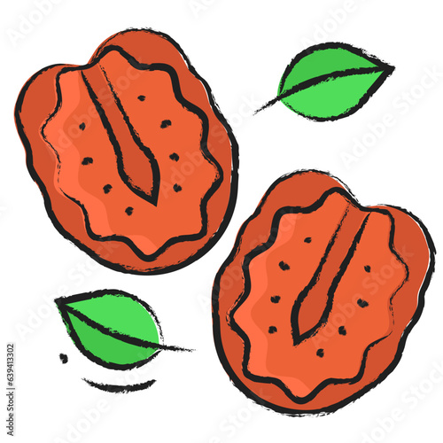 Hand drawn dried tomatoes icon