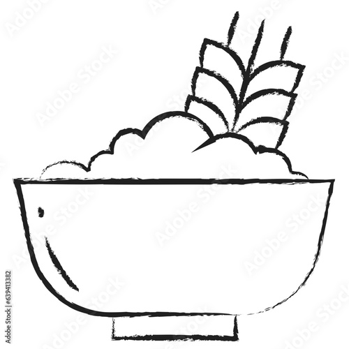 Hand drawn oat meal icon