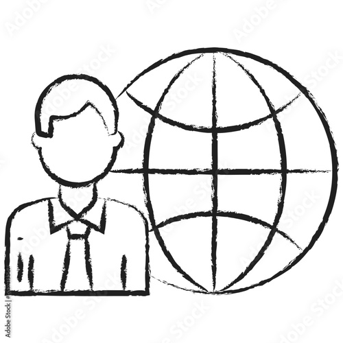 Hand drawn Globle icon
