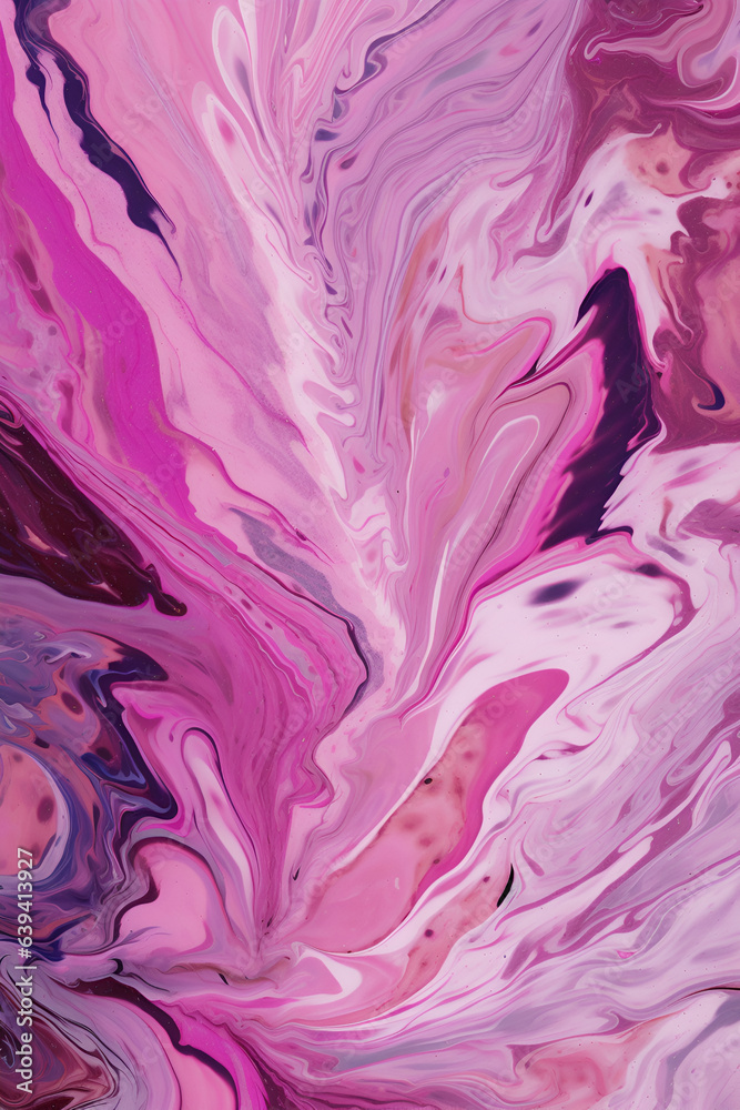 Obraz premium FLUID ART pink and purple colors.generative ai image