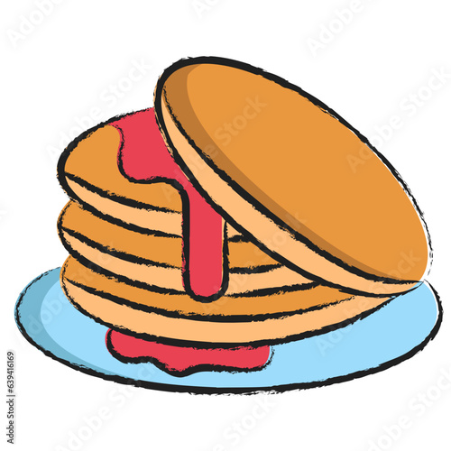 Hand drawn Pancakes icon