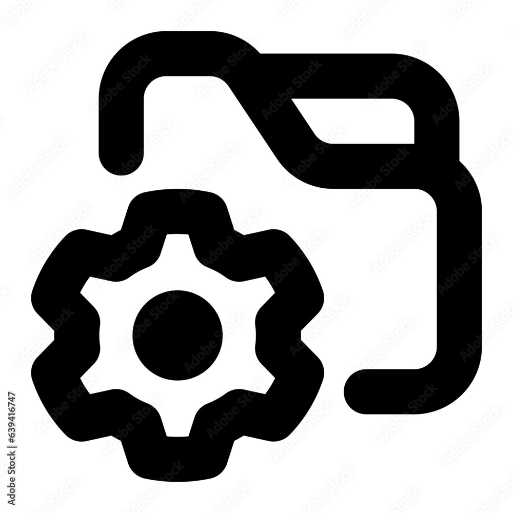 Folder Configuration Icon - Vector File and Folder Symbol Folder Configuration Icon - Vector File and Folder Symbol