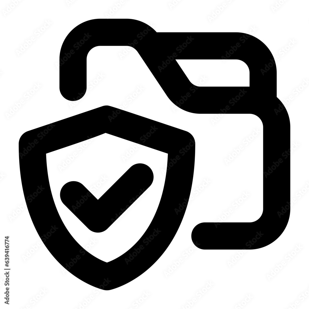 Secure Folder Icon - Vector File and Folder Symbol Secure Folder Icon - Vector File and Folder Symbol