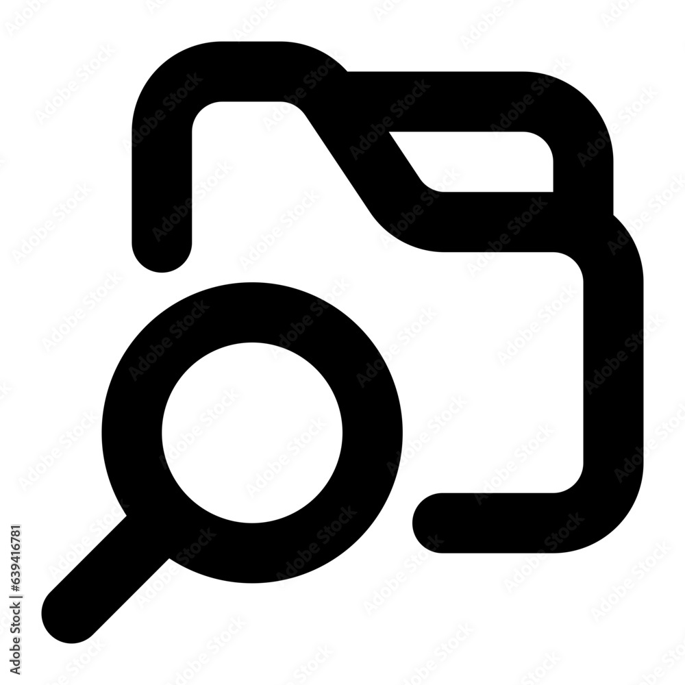 Search Folder Icon - Vector File and Folder Symbol Search Folder Icon - Vector File and Folder Symbol