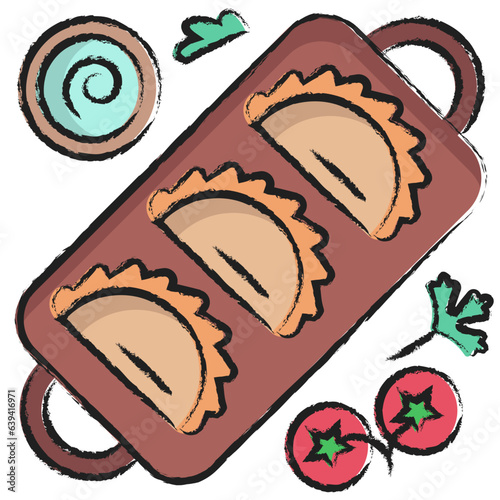 Hand drawn Empanadas icon