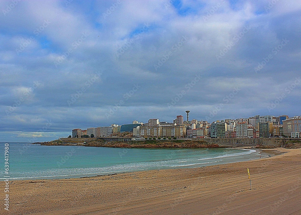 Panorámica de A Coruña desde el Orzán, Galicia